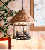 Love Bird Cage Vintage Edison Vintage Edison Rope Ceiling Hanging, Pendant Lights Lamp Bird Cadge E27 Holder